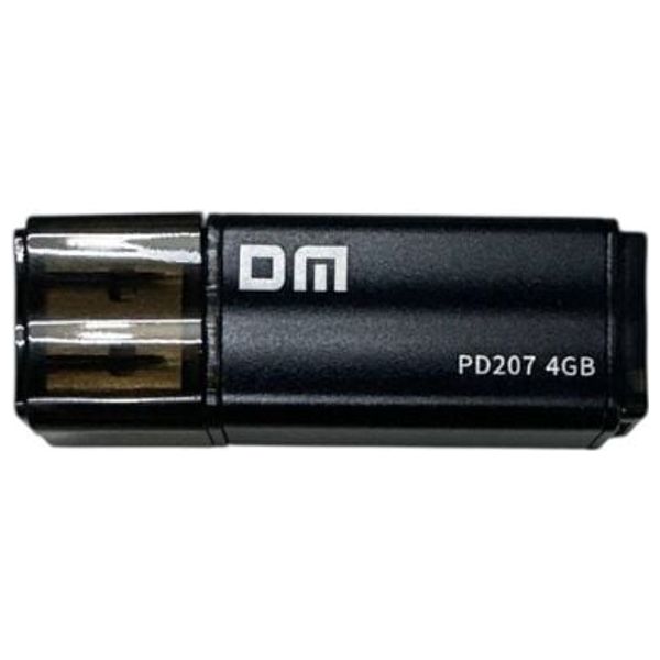  فلاش يو اس بي عملي من دي ام - بسعة 4 كيكابايت - تصميم صغير وخفيف وسريع لنقل الملفات - اسود 