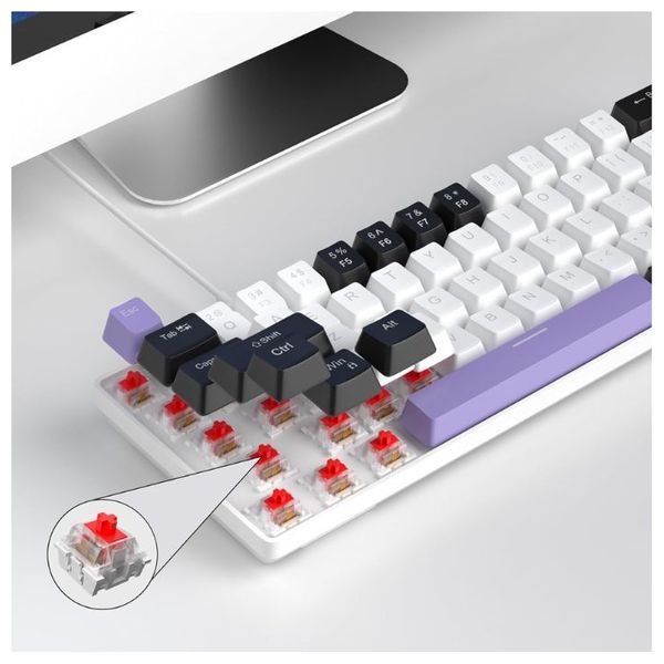 MAGEGEE 3MK BOX - Wired Keyboard - USB-C - LED - White