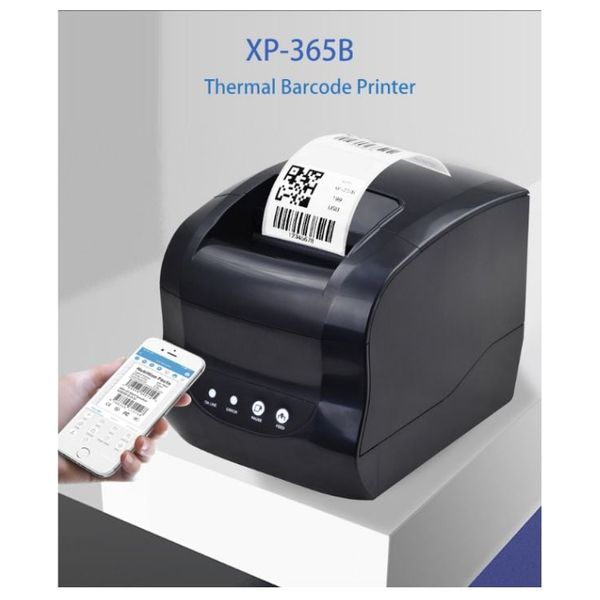 طابعة حرارية للملصقات اكس برينتر XP-365B - عرض قابل للتعديل حتى 82 ملم - سرعة 127 ملم/ثانية - اسود