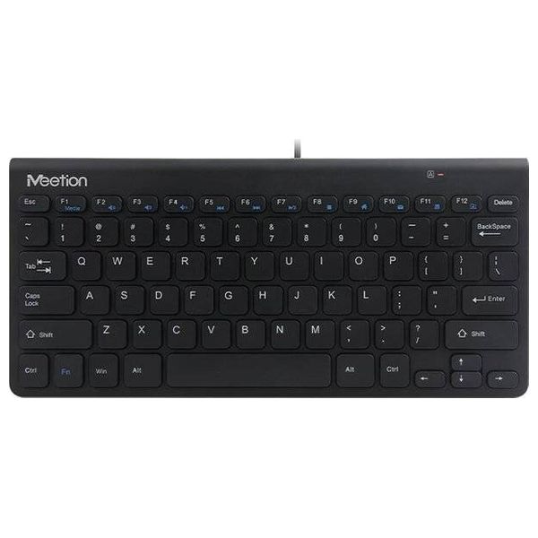  Meetion - Mini Wired Keyboard - Arabic & English - Low-profile keys for a comfortable typing experience - Black 