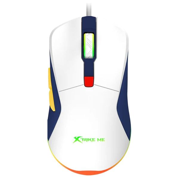 XTRIKE ME GM-227 Wired Gaming Mouse - Adjustable DPI up to 3600 - 6 Buttons - 7 Color RGB Lighting - 93g - White