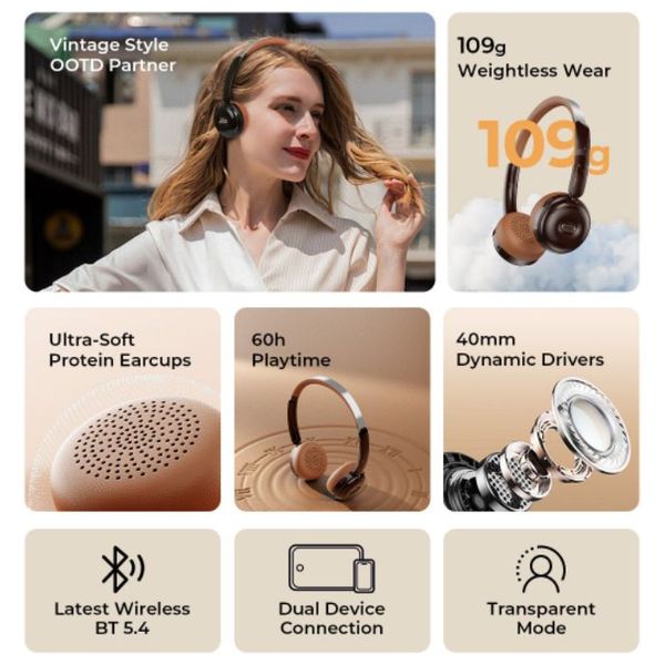 سماعة بلوتوث حول الاذن هافيت - Model-H616BT-/-HVBT-H616BT-SVBK - بطارية تعمل لمدة 60 ساعة - سلفر