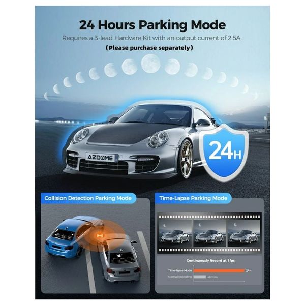  داش كام ازدوم  M330 - دقة الفيديو 1080P - مع واي فاي مدمج - اسود 