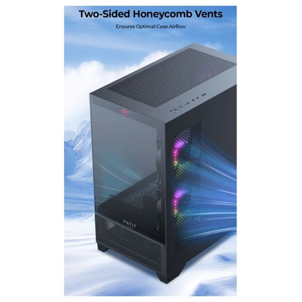  Havit CF923 - Computer Case - RGB - Black 