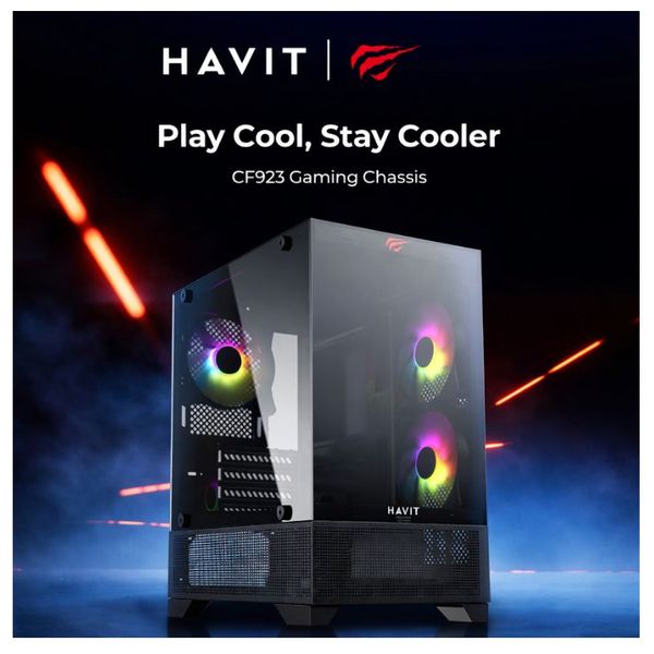  Havit CF923 - Computer Case - RGB - Black 