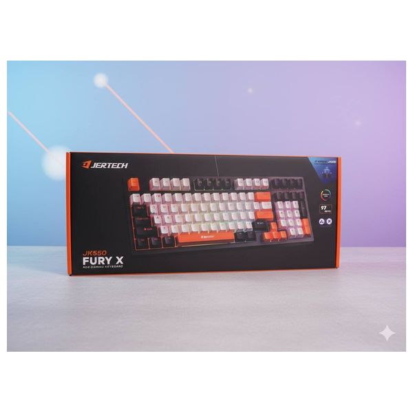  Jertech JK550 Fury X Wired Mechanical Gaming Keyboard - 1m - RGB - Black 