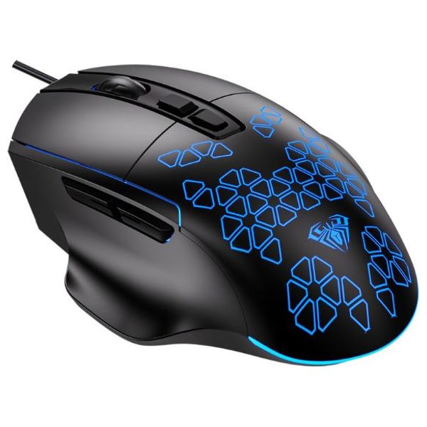 AULA F812 - Wired Gaming Mouse - LED - USB - Black