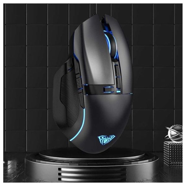 AULA F812 - Wired Gaming Mouse - LED - USB - Black