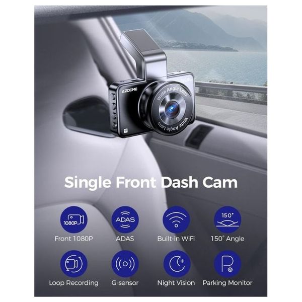  Azdome M17-Pro - Dash Cam - 3K - Super Night Vision - Black 