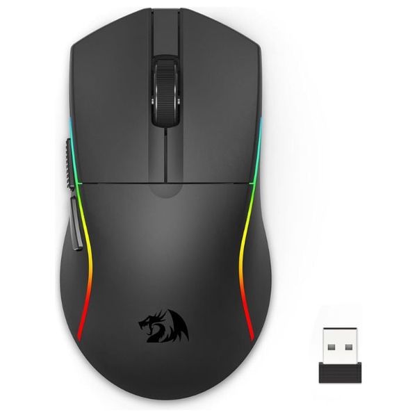  Redragon Professional Gaming Mouse - Adjustable resolution Up to 26,000 DPI - 6 fully programmable buttons - Black 