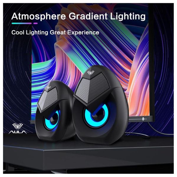AULA N-69 - Speaker - RGB - USB - Black