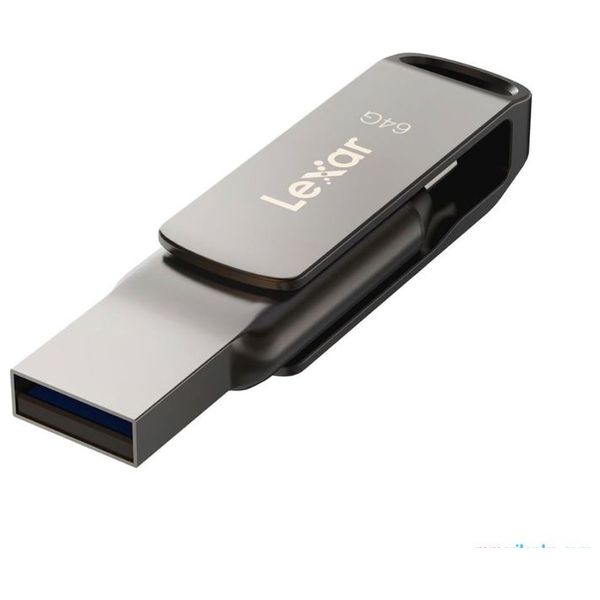 فلاش ميموري  ليكسر - LJD400 - بحجم 64 كيكابيت - بسرعة 100 ميكابيت/ثانية - رمادي