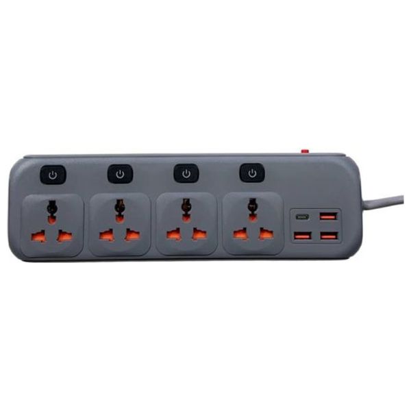  Havit - Power Socket - 5 m - 2400 W - Silver 