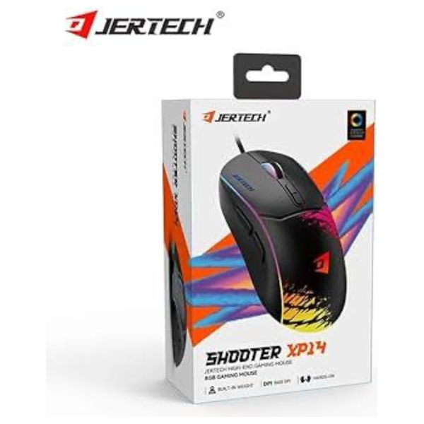  Jertech Shunter XP14 Wired Gaming Mouse - RGB - 1.5m - Black 