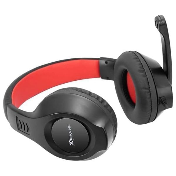  XTRIKE ME HP-312 Over-Ear Stereo Gaming Headset - 40mm Drivers - Omni-directional Microphone - Built-in Volume Control - Comfortable Ear Cushions - 2 x 3.5mm Jack - Black 