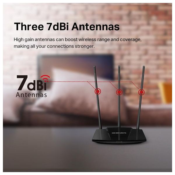 Mercusys MW330HP Wireless Router 300Mbps - 3×7dBi Antennas - Black