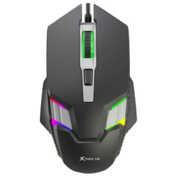 XTRIKE ME GM-110 Wired Gaming Mouse - Adjustable DPI up to 3600 - 4 Buttons - 7-Color RGB Lighting - Optical Sensor