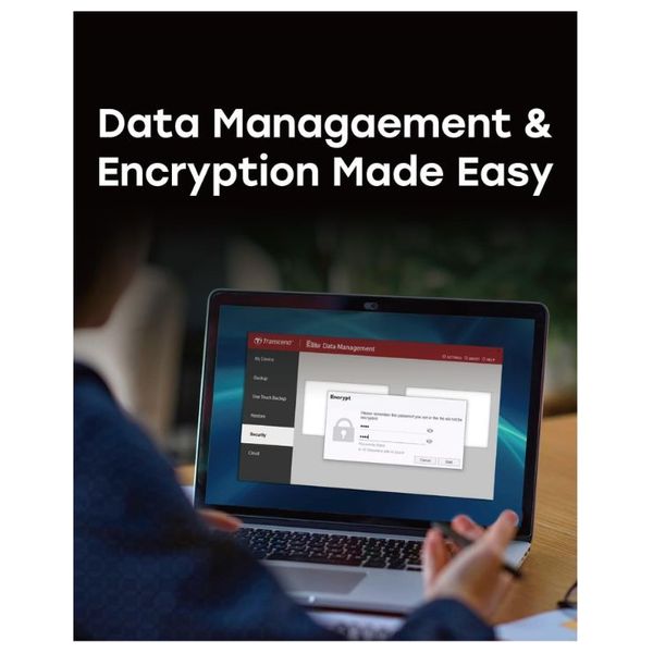 هارد خارجي ترانسيند مغناطيسي - 2 تيرابايت - سرعات فائقة تصل إلى 2000 ميجابايت/ثانية مع واجهة يو اس بي  3.2 Gen 2x2 - اسود