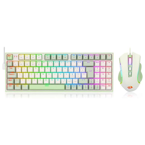 Redragon S134 - Wired Gaming Keyboard - RGB - Polling Rate 1000 Hz - Green