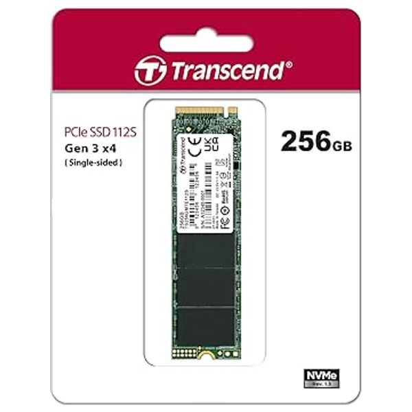  قرص التخزين الداخلي ترانسيند 112S - بسعة 256 جيجابايت NVMe PCIe Gen3 x4 - اسود 