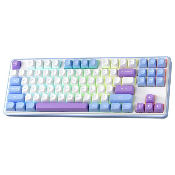 Redragon K707WBP - Wireless Gaming Keyboard - RGB - Noise Cancellation - White