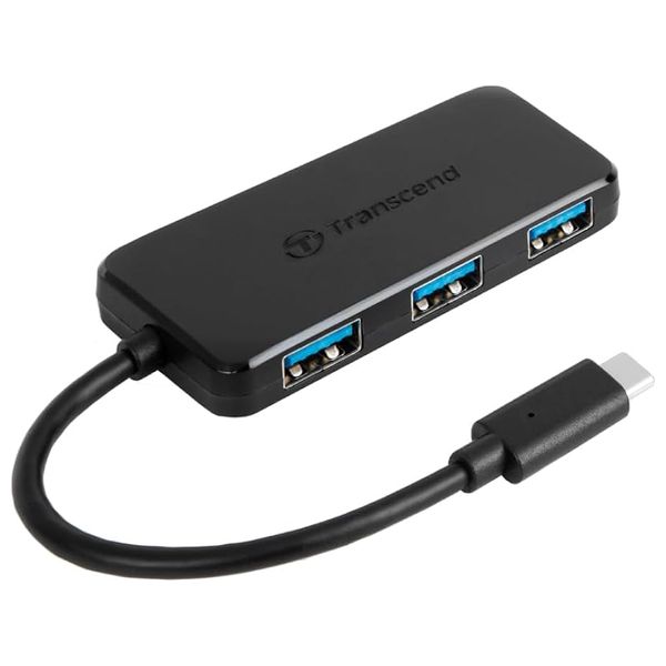  Transcend - HUB 4-Port - Connects via USB-C - Black 