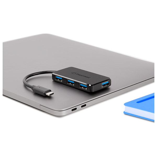  Transcend - HUB 4-Port - Connects via USB-C - Black 