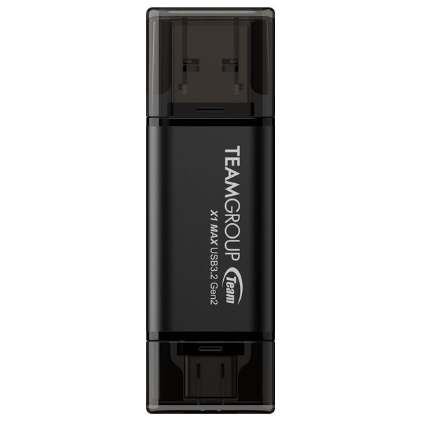 Team Group TX1MAX3256GB01 - Dual Interface USB Flash Drive Data - 256GB - Black
