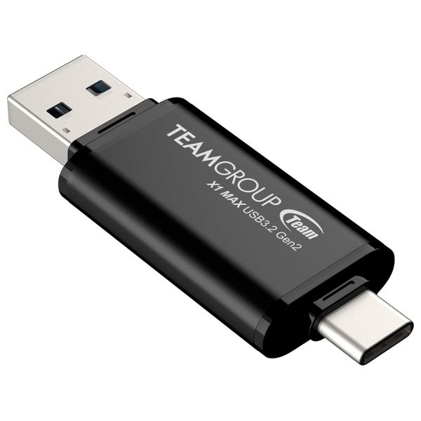Team Group TX1MAX3256GB01 - Dual Interface USB Flash Drive Data - 256GB - Black