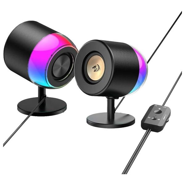 سماعات ريدراكون - GS598 - بقوة 6 واط - اضاءة RGB - اسود