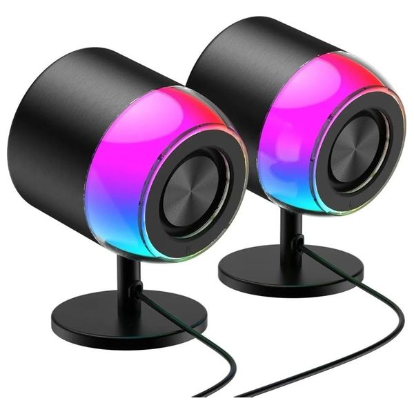 سماعات ريدراكون - GS598 - بقوة 6 واط - اضاءة RGB - اسود