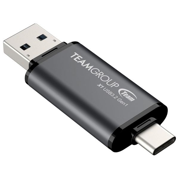 Team Group TX1364GC01 -  Dual Interface USB Flash Drive - 64GB - Black