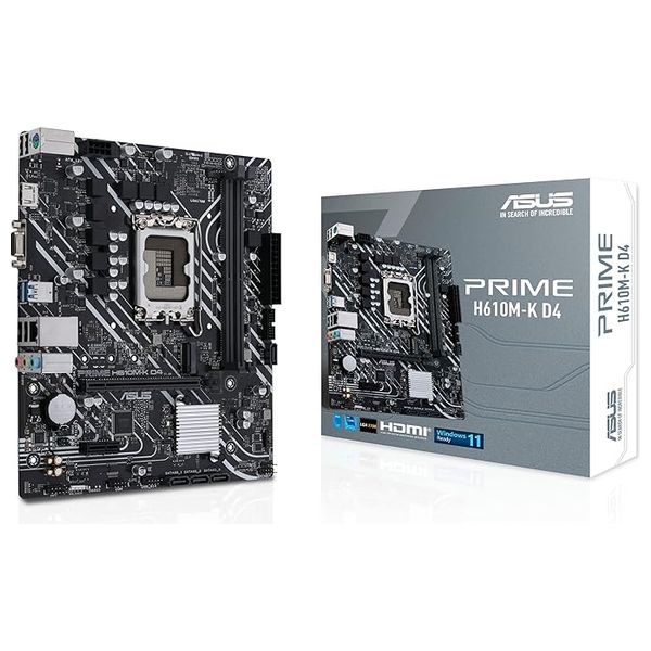 لوحة ام من اسوس - PRIME H610M-K  D4 ARGB - اسود