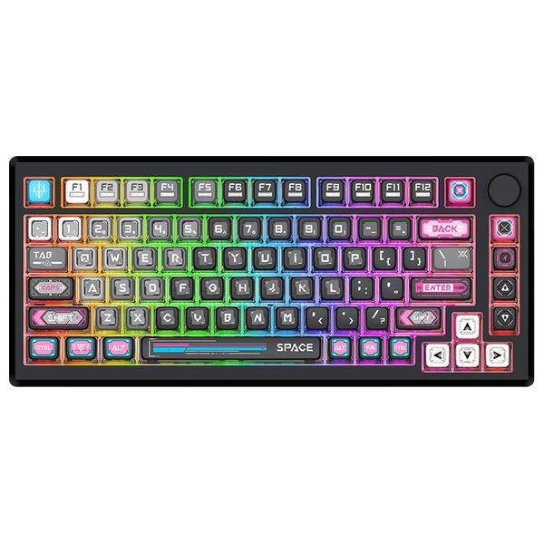  كيبورد ميكانيكي ريدراجون K732SP Uranus Pro - لاسلكي - ار جي بي - اسود 