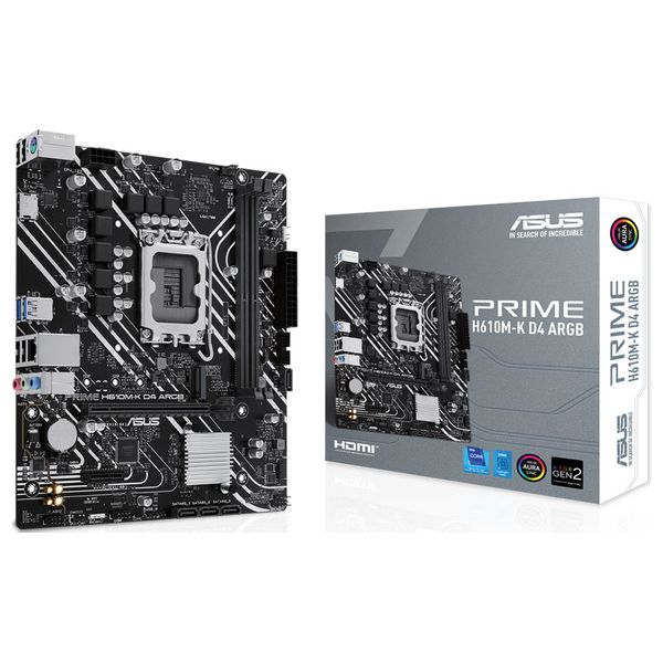 لوحة ام من اسوس - PRIME H610M-K  D4 ARGB - اسود
