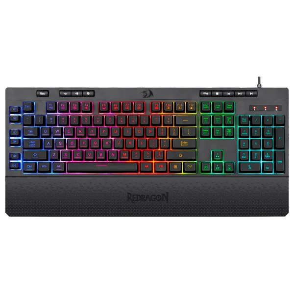 Redragon K512 - Wired Gaming Keyboard - RGB - Double-shot keycaps - Black
