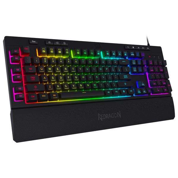 Redragon K512 - Wired Gaming Keyboard - RGB - Double-shot keycaps - Black