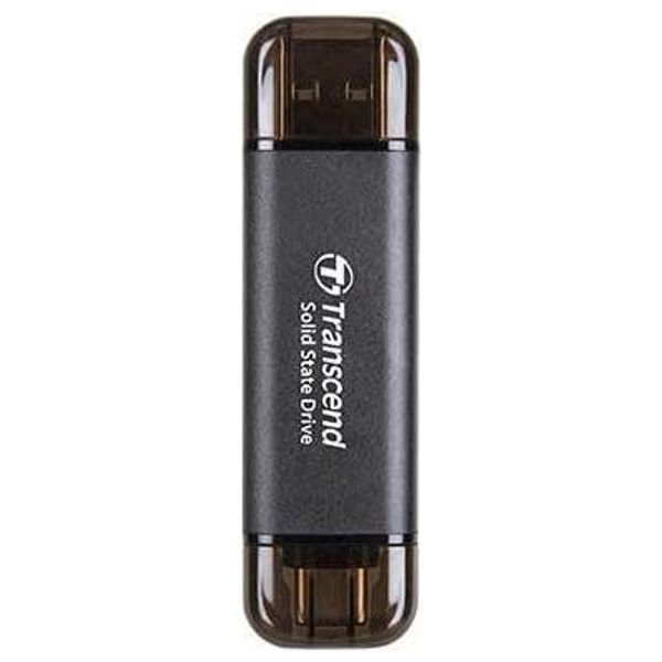  محرك أقراص فلاش يو اس بي خارجي ترانسيند SSD سعة 1 تيرابايت - USB 3.2 الجيل الثاني - أسود 