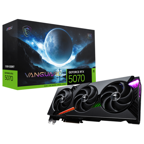 MSI GeForce RTX 5070 - Graphics Card - 12 GB GDDR7 VRAM - Black