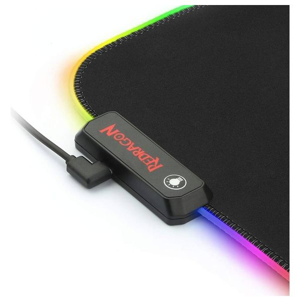 Redragon P033 Suzaku - RGB LED Extended Gaming Mousepad - 800x300x4mm - Soft Waterproof - Black