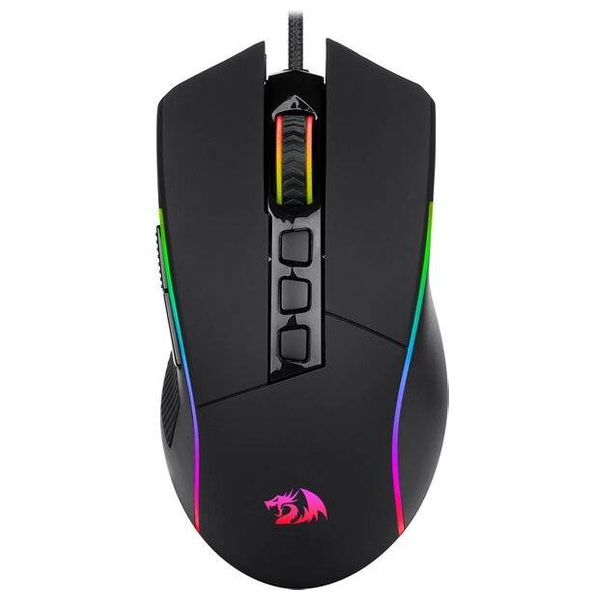  ماوس سلكي للالعاب ريدراجون M812 - مستشعر بصري عالي الدقة 16000 نقطة في البوصة (DPI) - إضاءة RGB - أسود 