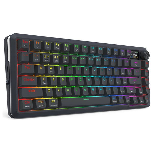 Redragon K708-PRO - Gaming Mechanical Keyboard - 75% Compact - Tri-Mode - Black