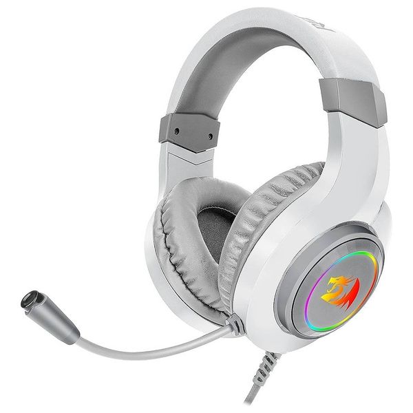  سماعة ألعاب ريدراجون HYLAS H260 - سماعات 50مم - عزل ضوضاء سلبي - مدخل صوت ومايك 3.5مم - موصل يو اس بي اي - طول الكيبل 1.8 متر - أبيض 