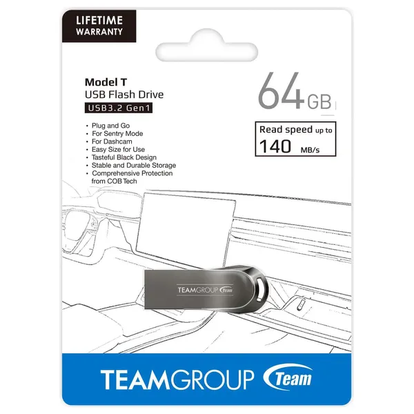 فلاش ميموري تيم كروب - TMODELT364GF01 بسعة 64 جيجابايت