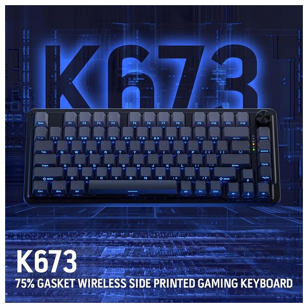 Redragon K673SP - Wireless Gaming Keyboard - RGB - Noise Cancellation - Black