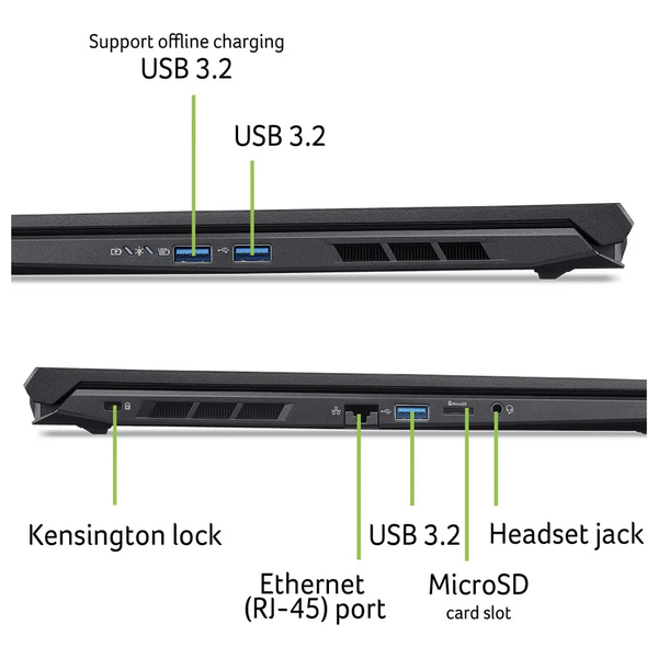  Acer Laptop 16-Inch - Acer Nitro V 16 AI - AMD Ryzen 7 260 - 512GB - RAM 16GB - NVIDIA GeForce RTX 5050 8GB - Win11 Home 