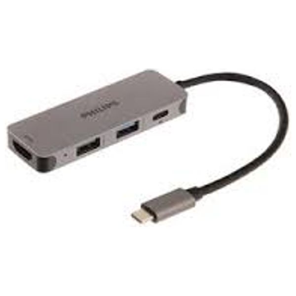 Philips SWR1607G/93 - USB-C Hub 4 in 1 - Silver