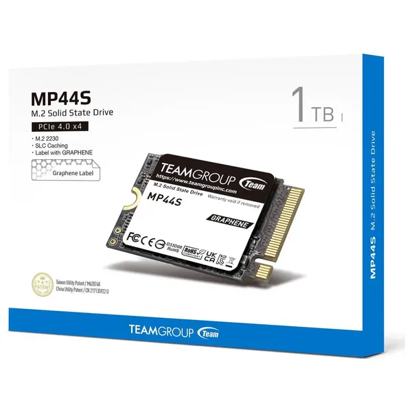 Team Group MP44S 1TB M.2 NVMe SSD - PCIe 4.0 x4, Black