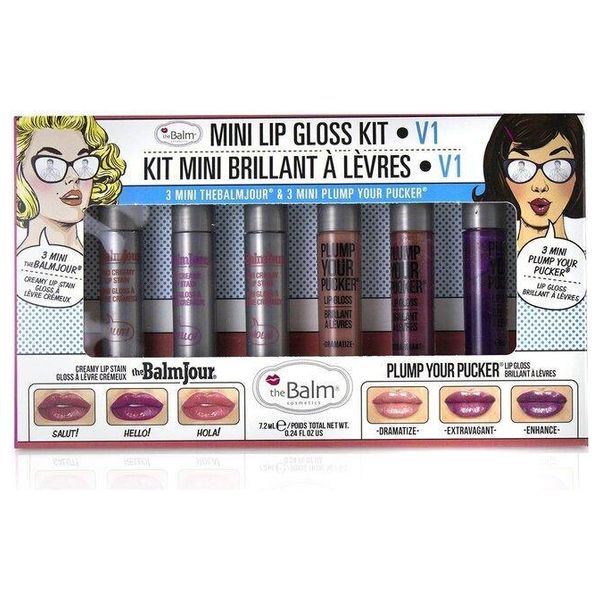 Elryan ‎The Balm Mini Lip Gloss Set, V1 Colorful