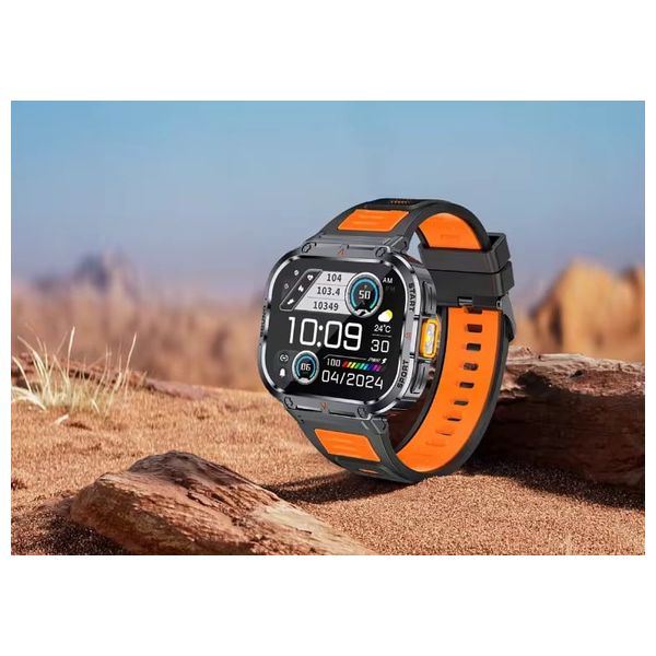 LOKMAT NX23 - SmartWatch - 2 Inch touchscreen - IP68 water resistance -  Orange